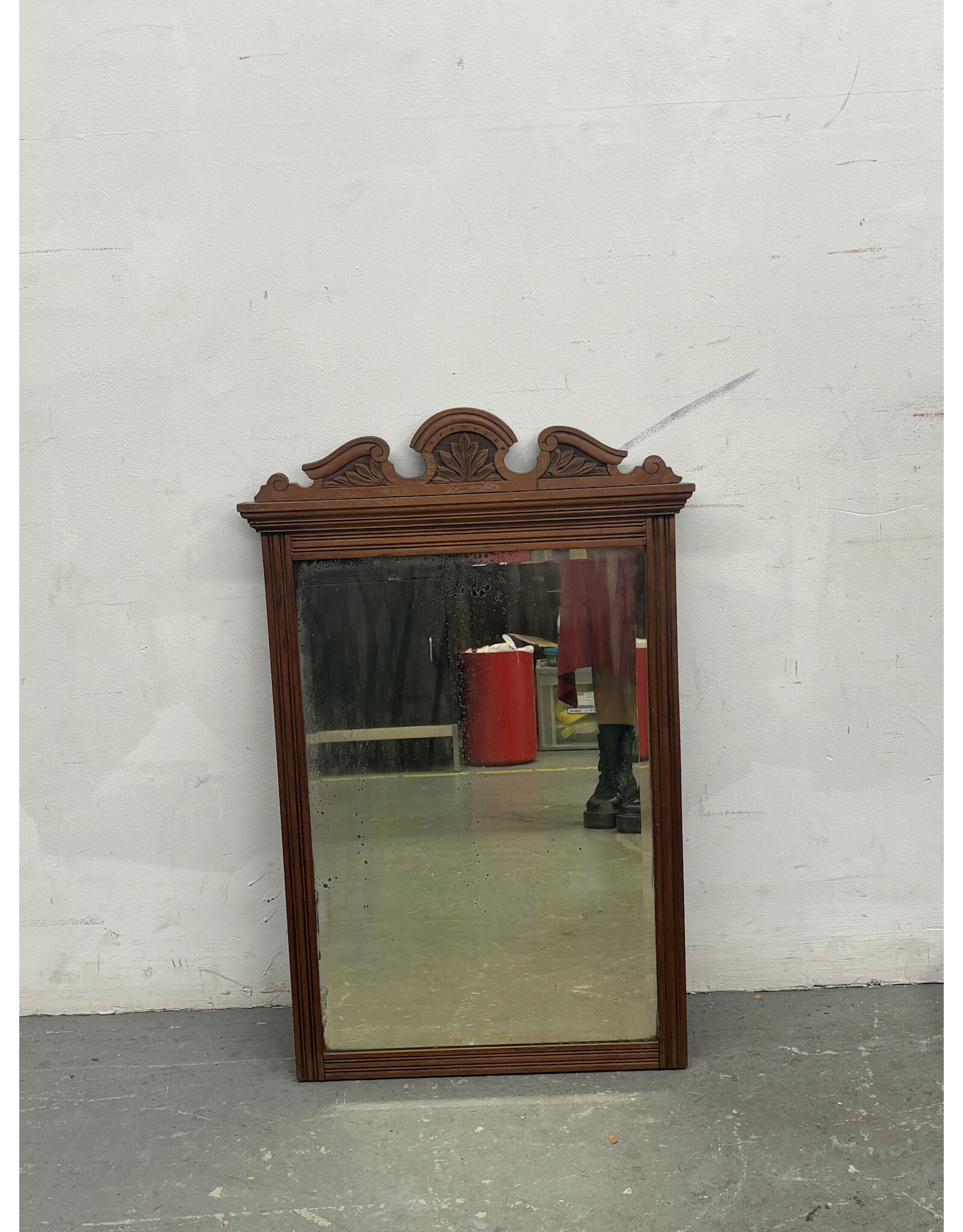 Antique Victorian Wood Frame Mirror