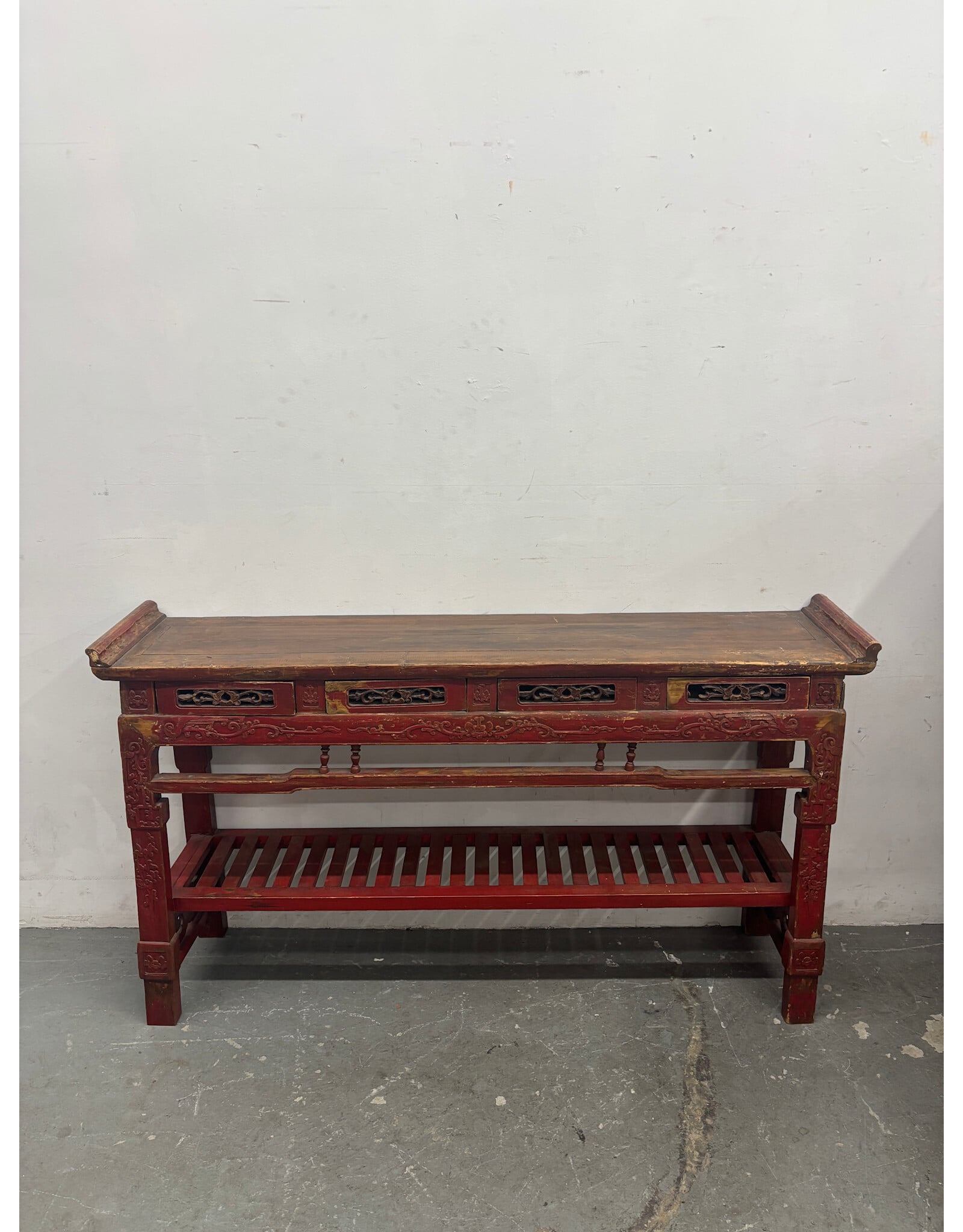 Chinese Scroll Console Table