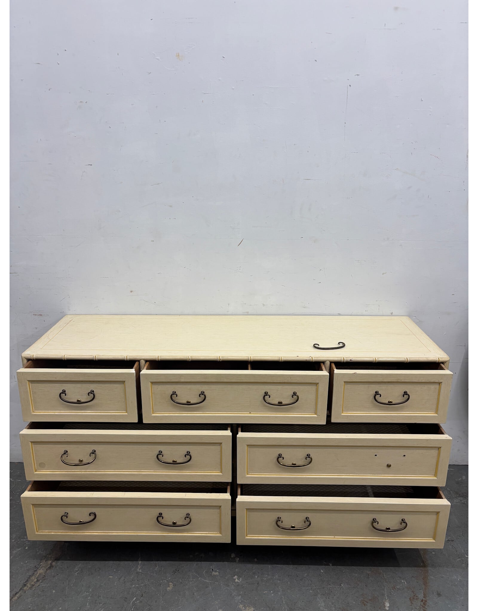 Vintage Faux Bamboo Triple Dresser
