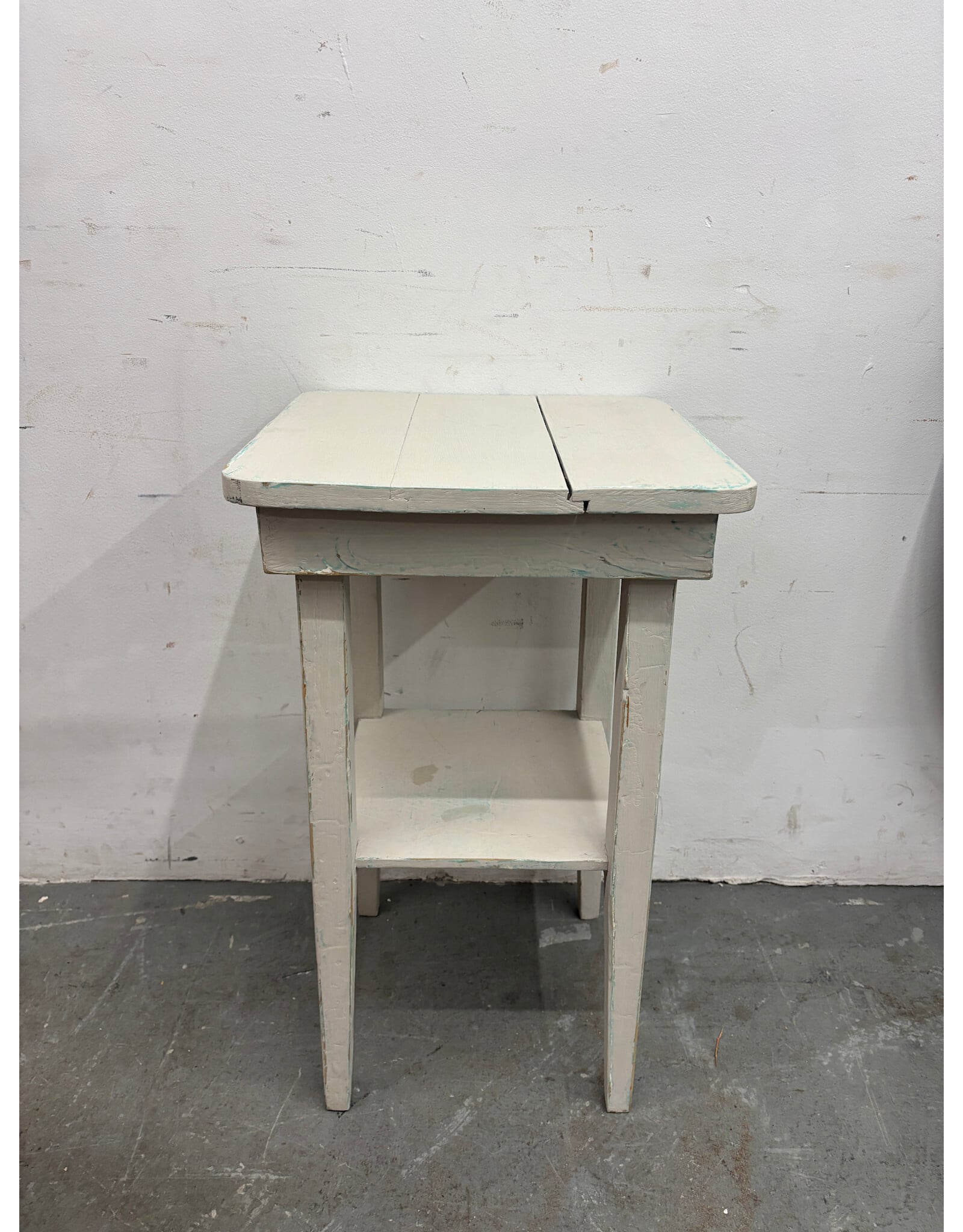 White Rustic Side Table