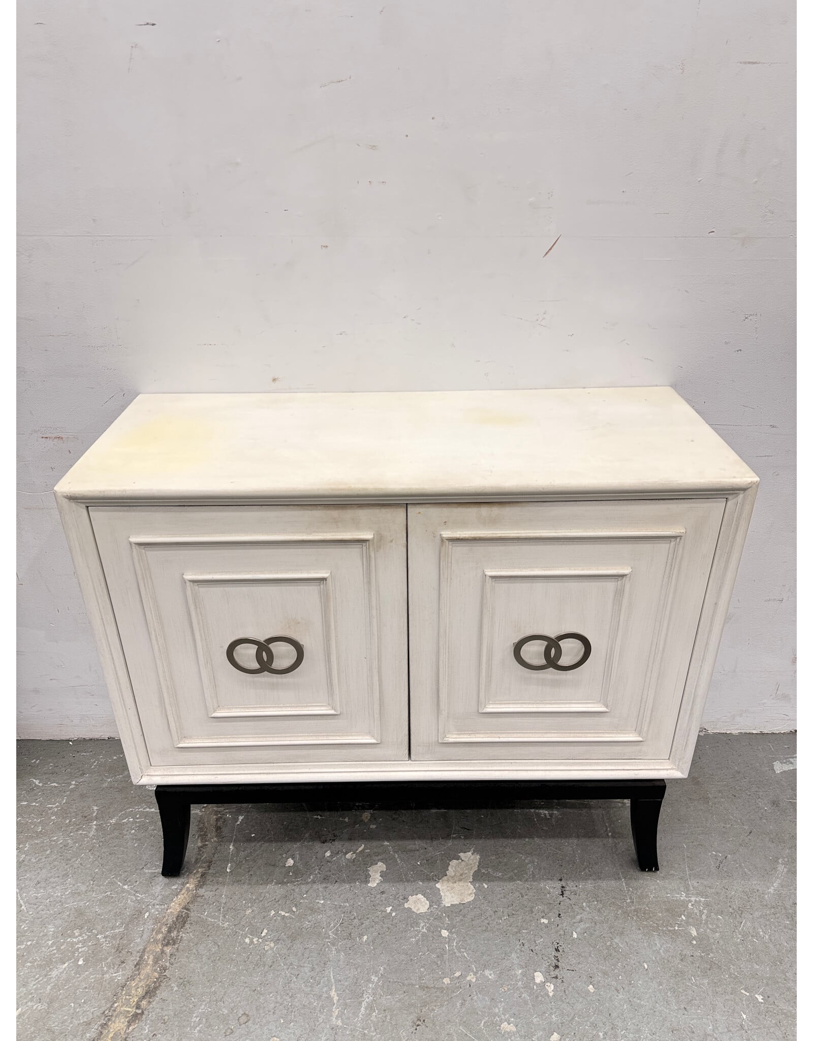 Modern White 2-Door Storage Cabinet