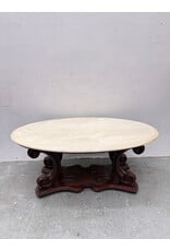 Vintage Victorian Style Coffee Table with Marble Top