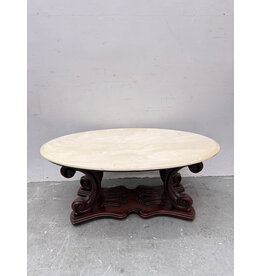 Vintage Victorian Style Coffee Table with Marble Top