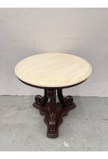 Vintage Victorian Style End Table with Marble Top