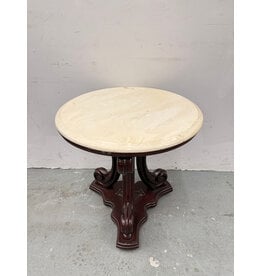 Vintage Victorian Style End Table with Marble Top