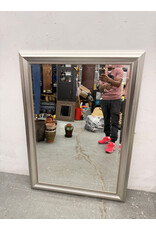 Silver Frame Studded Mirror