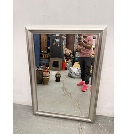 Silver Frame Studded Mirror