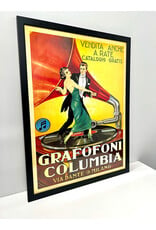Grafofoni Columbia, framed print