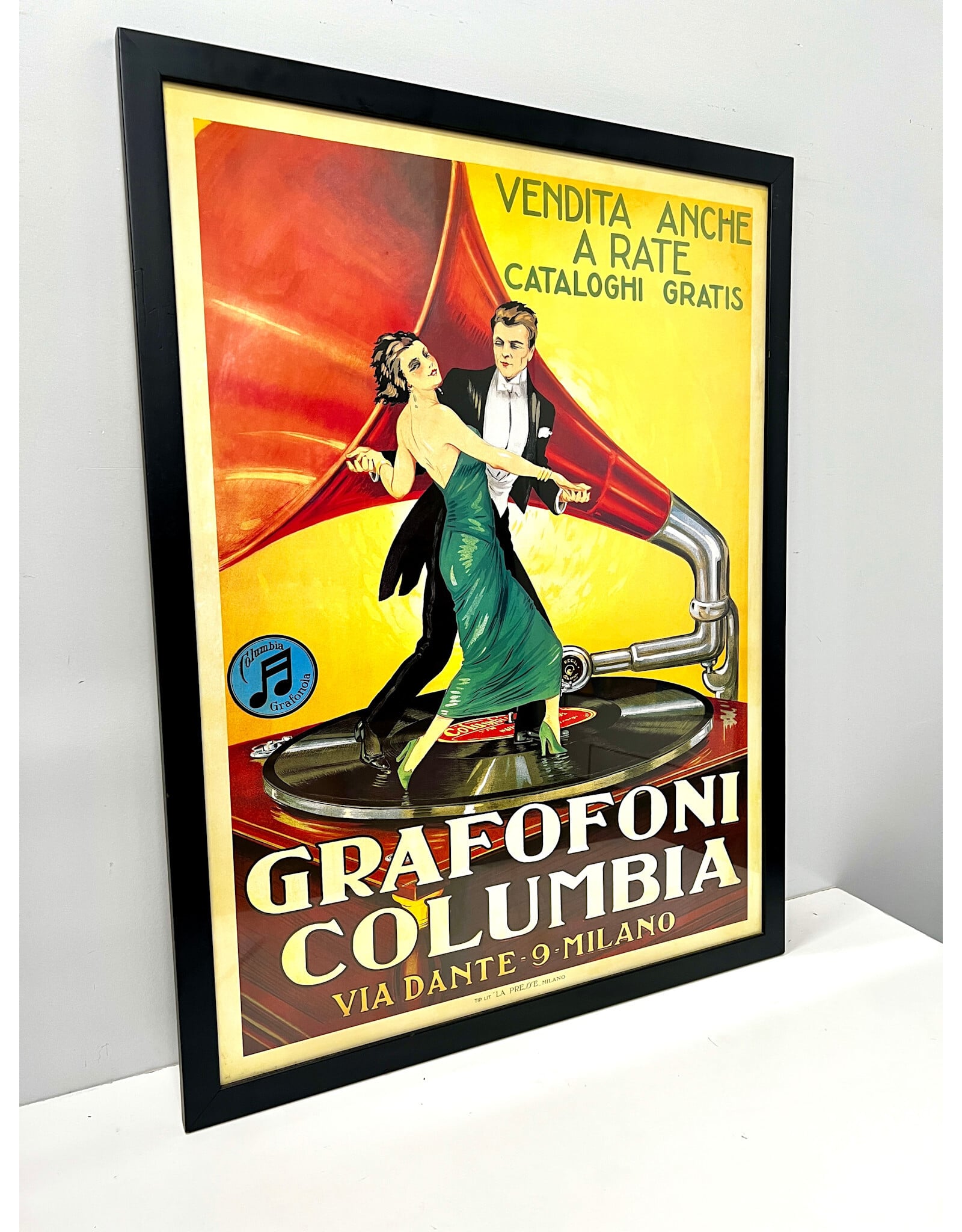 Grafofoni Columbia, framed print