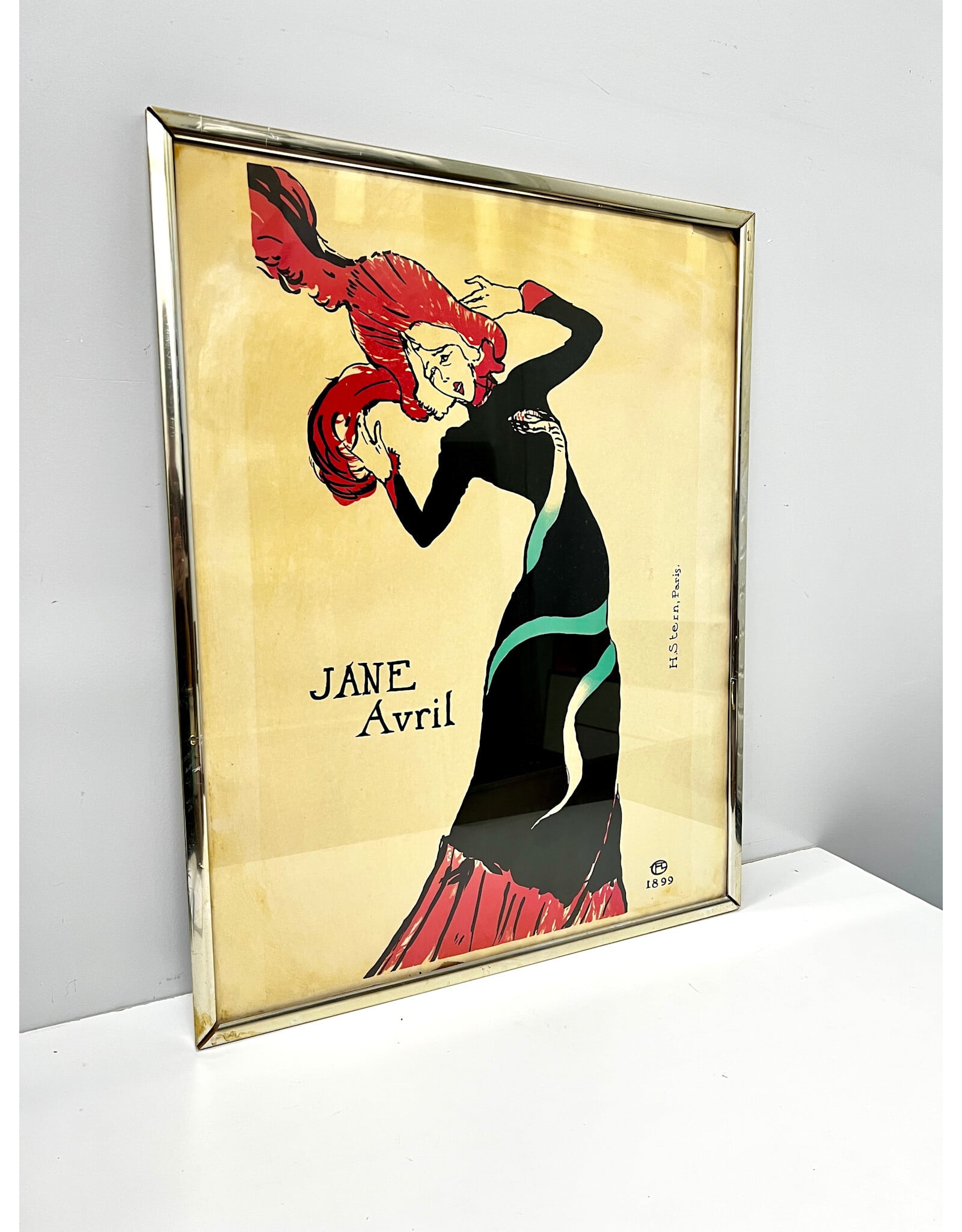 Jane Avril, framed print, Henri de Toulouse-Lautrec