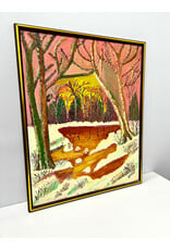 Winter Sunset, oil painting, sgnd David