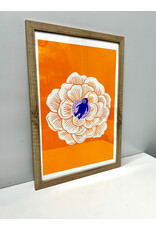 What a lovely place to relax – inside the aromatic, open petals of a flower,framed print, Natasha Searston