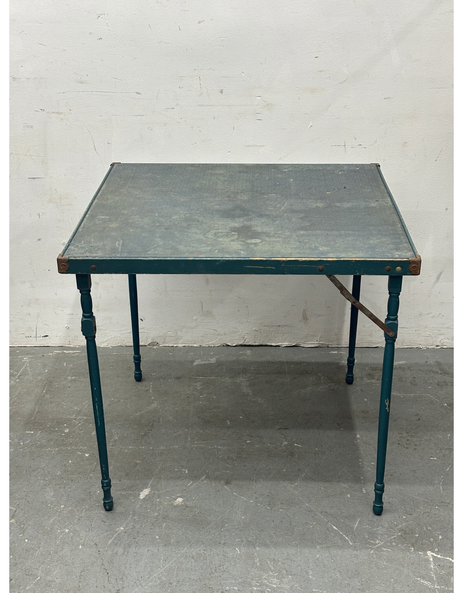 Blue Folding Card Table