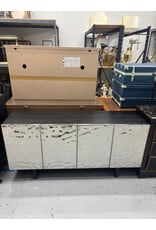 Chrome Dimpled Buffet Cabinet