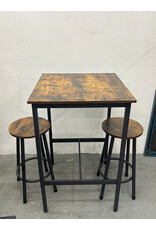 Industrial Barstool and Table Set