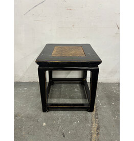 Vintage Chinese Square Lacquer Side Table