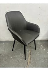 Charcoal Faux Leather Upholstered Dining Chair