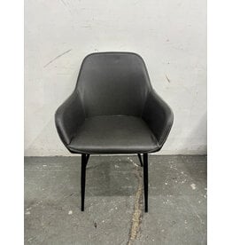 Charcoal Faux Leather Upholstered Dining Chair