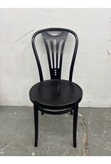 Thonet ZPM Radomsko 1960s Black Lacquer Bentwood Side Chair
