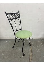 Vintage Salterini Style Wrought Iron Chair with Mint Seat