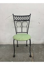 Vintage Salterini Style Wrought Iron Chair with Mint Seat