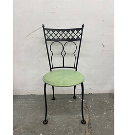 Vintage Salterini Style Wrought Iron Chair with Mint Seat