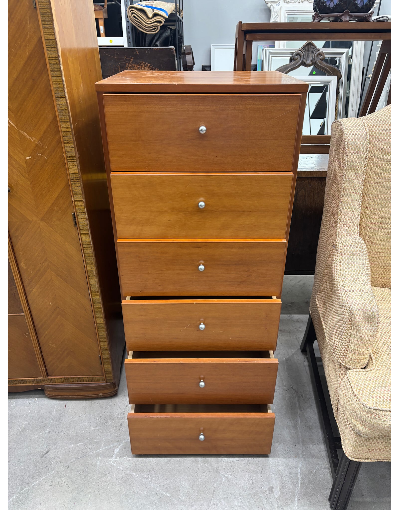 Teak Tallboy Chest of Drawers
