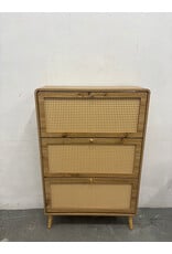 Modern Rattan Shoe Storage Cabinet