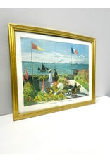 Garden at Sainte-Adresse by Claude Monet, framed museum poster