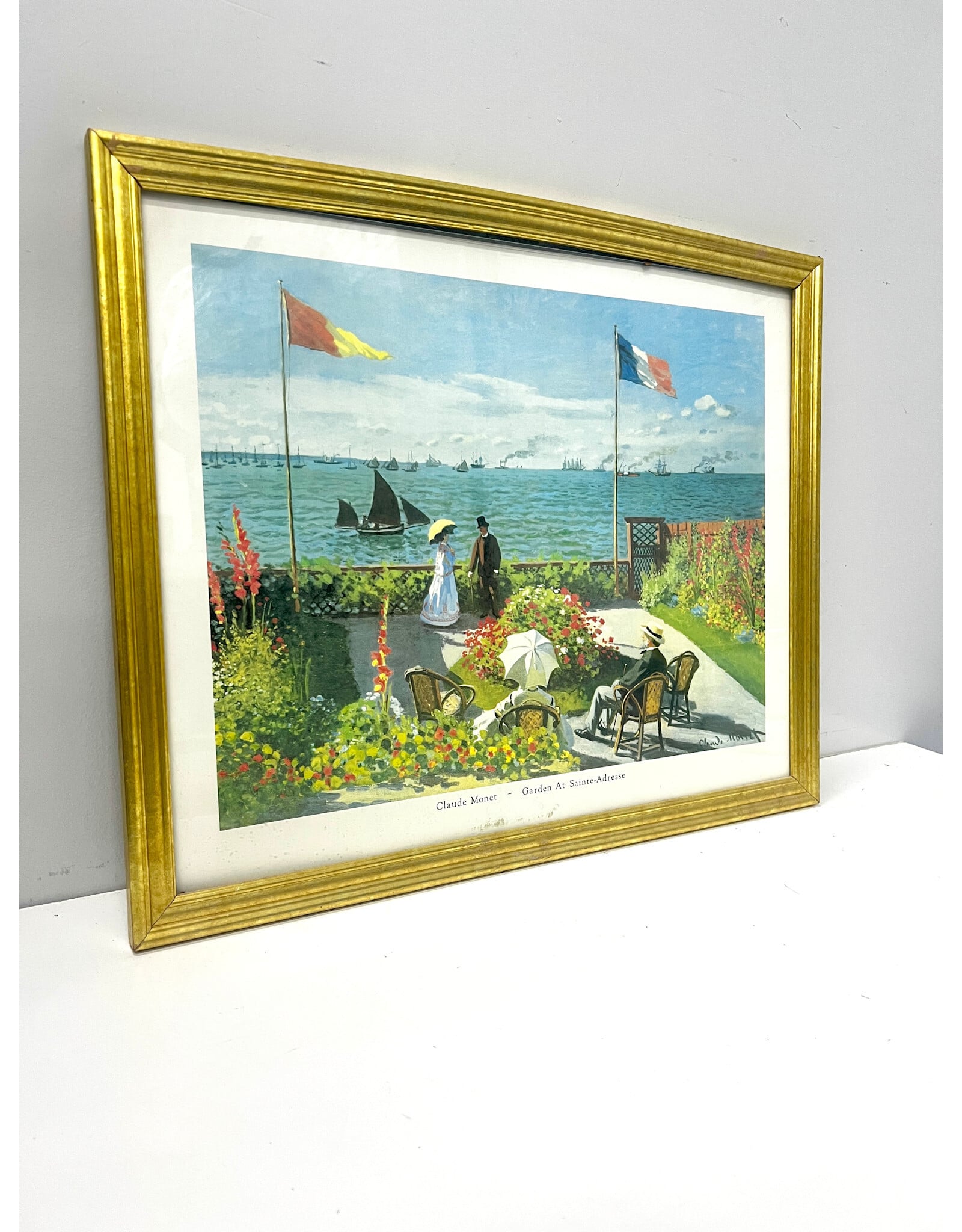 Garden at Sainte-Adresse by Claude Monet, framed museum poster