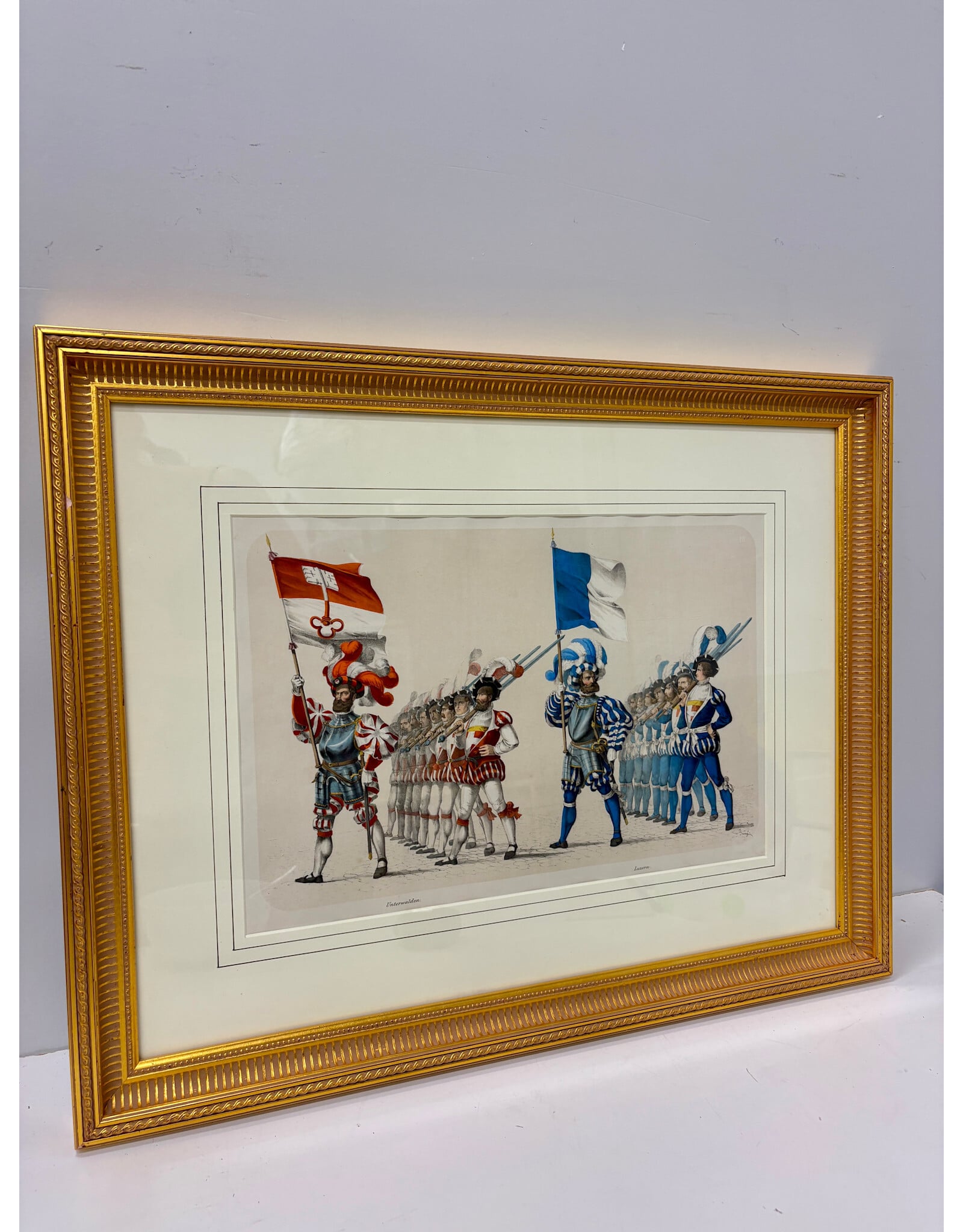 The Cantons Unterwalden and Lucerne, framed print, H. Jenny