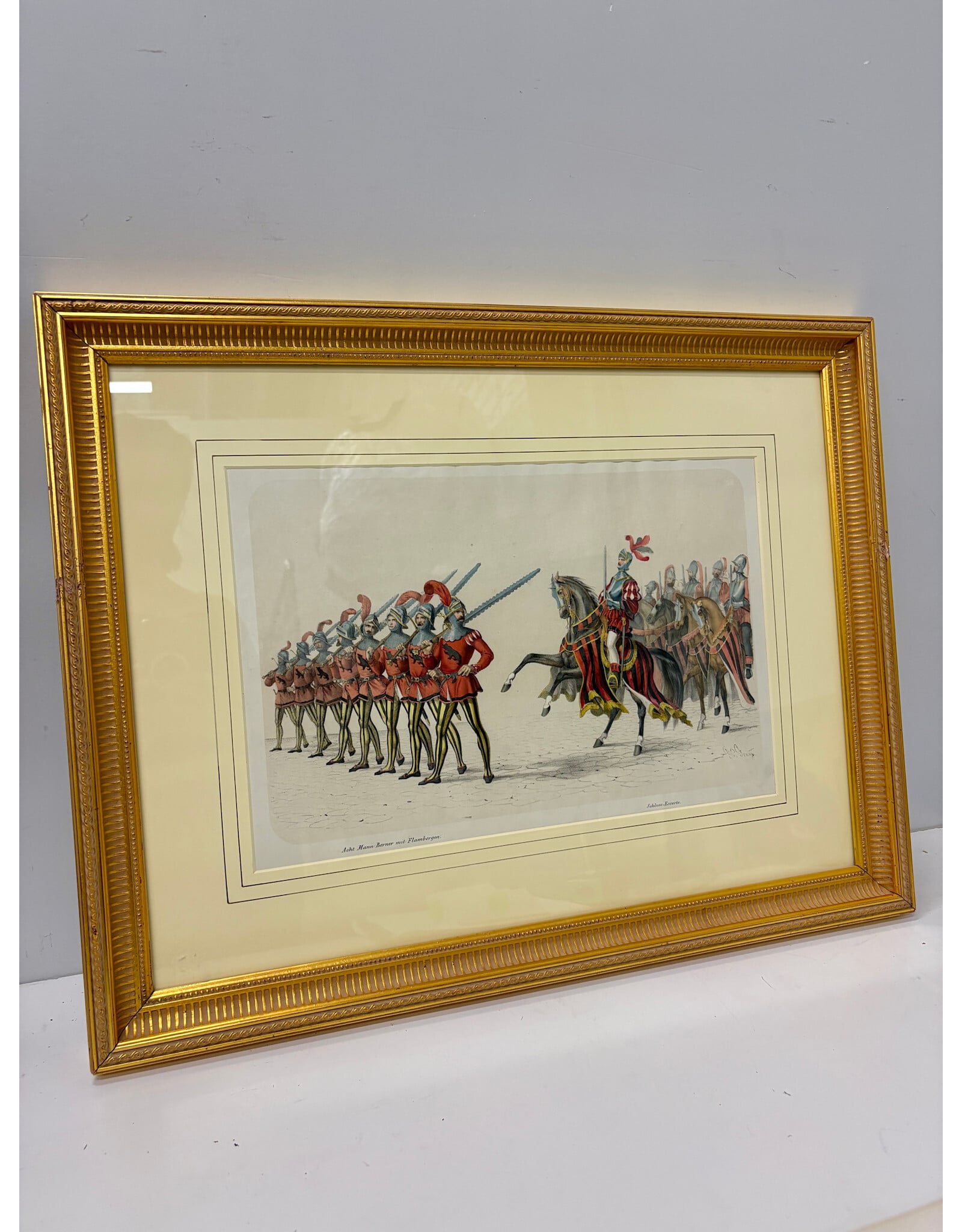 Bernese Elite – The Flamberge Guards and Grand Cavalcade, framed print, H. Jenny
