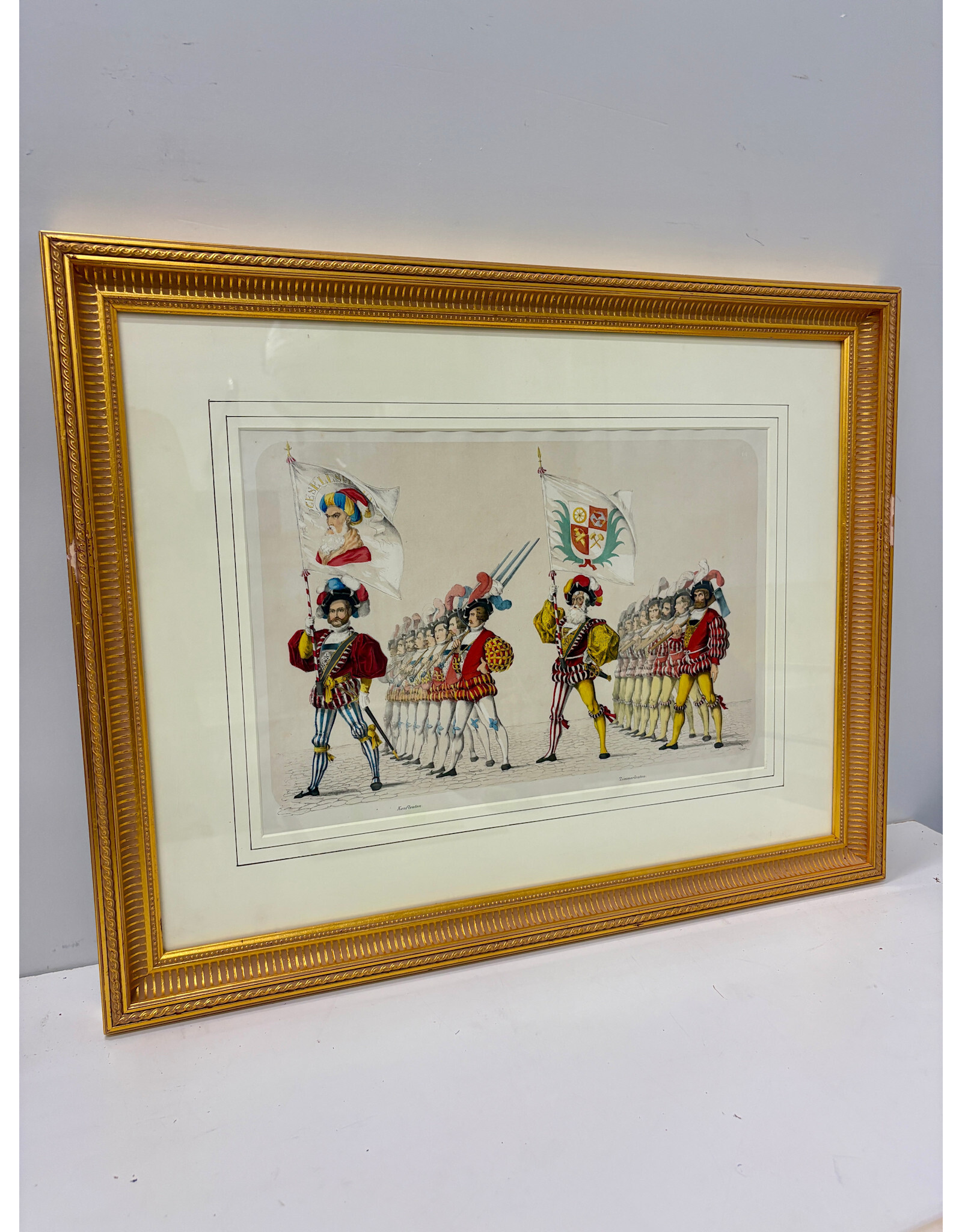 The Hat Makers and Carpenters Guilds, framed print, H. Jenny