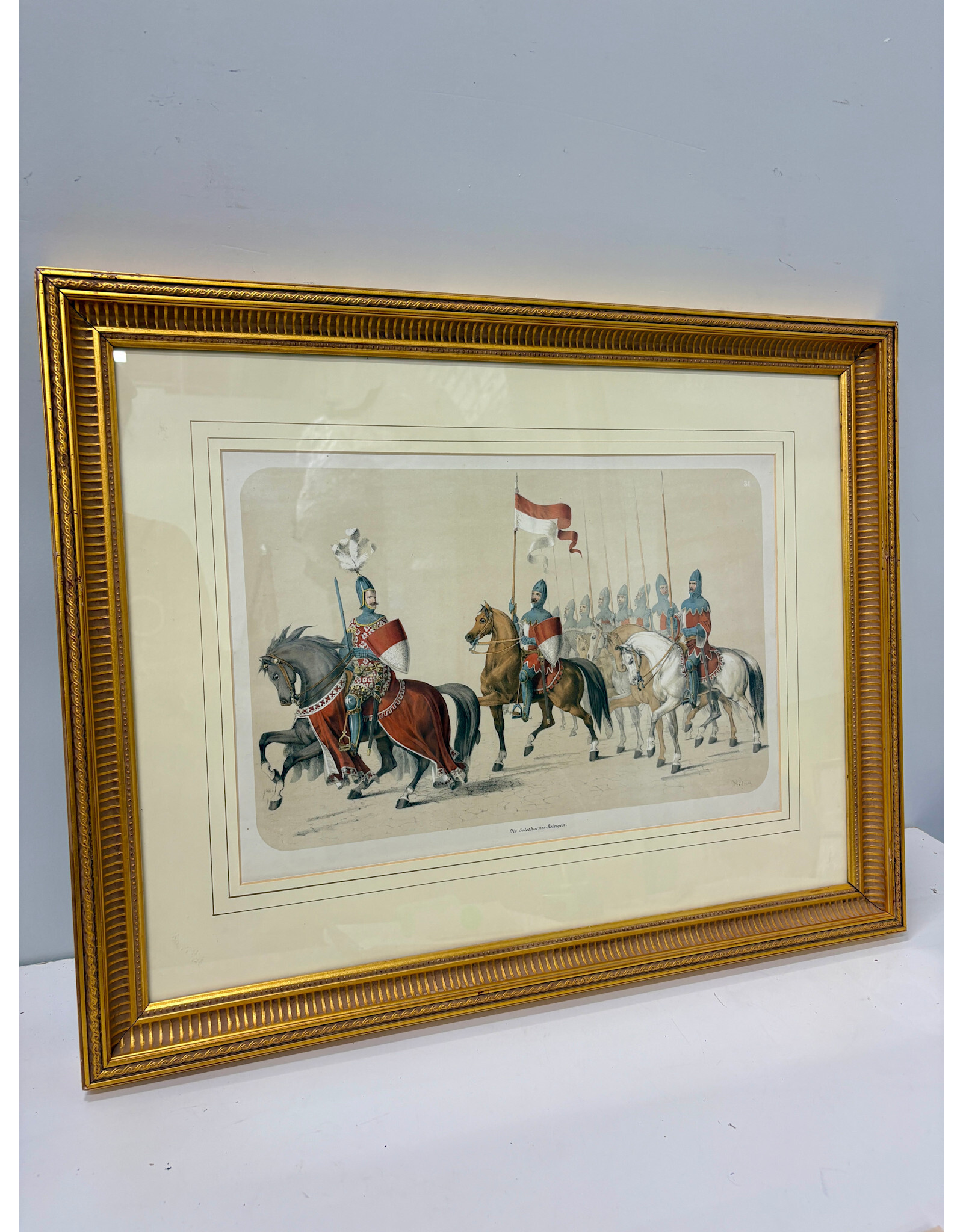 Resplendent Cavalry Fanfare, framed print, H. Jenny