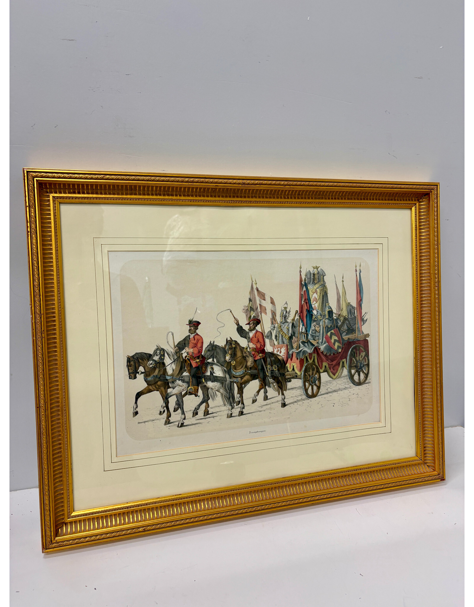 Triumphal Carriage of the Swiss Confederation, framed print, H. Jenny