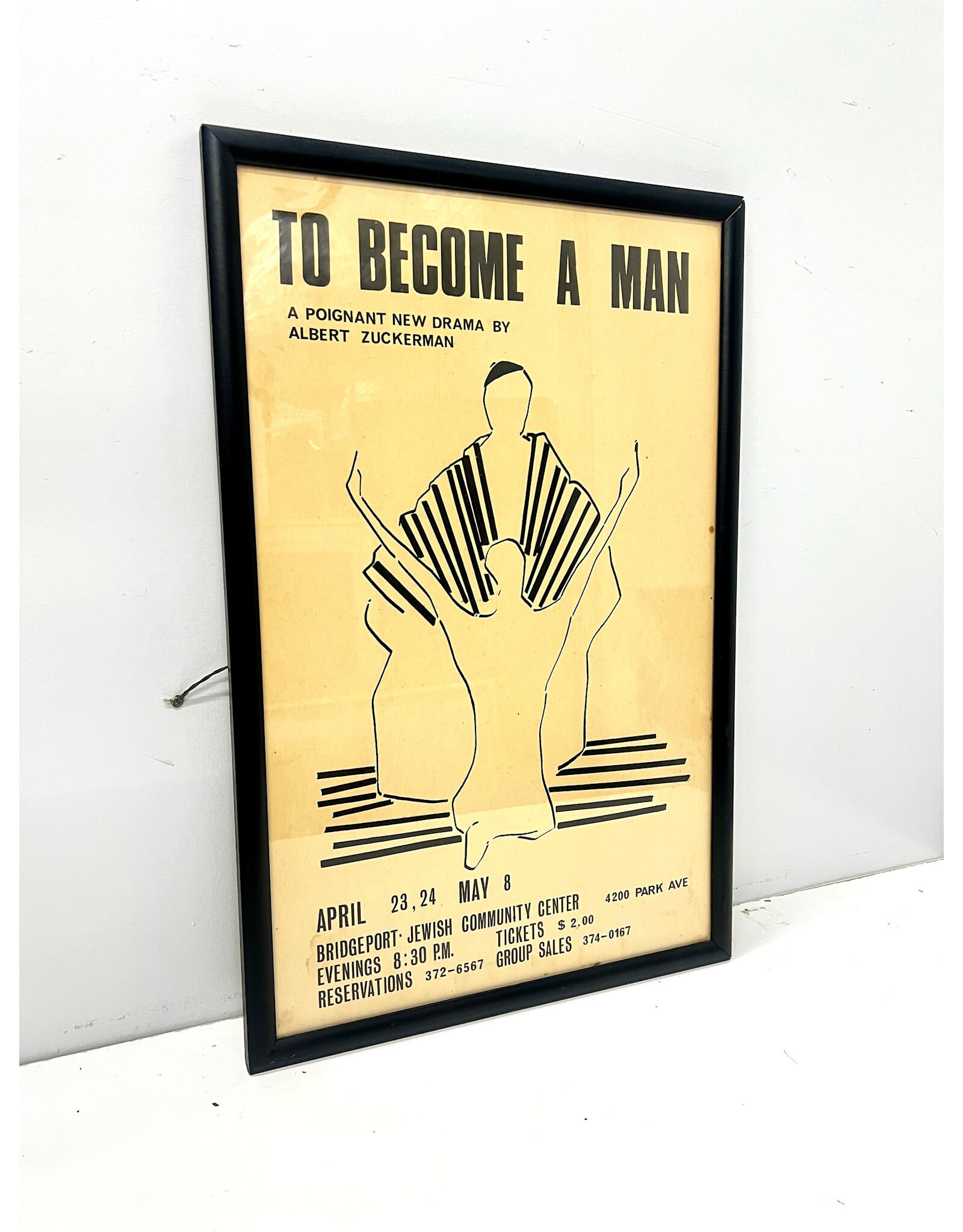 To Become a Man, framed vintage production poster