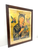 Framed Vintage Our Lady of Perpetual Help Print