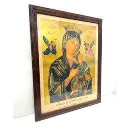Framed Vintage Our Lady of Perpetual Help Print