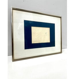 Wingstem Embossed, framed embossed artwork, sgnd Debbi 1972