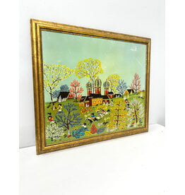 Framed Helene Adamoff Style Painting--AS IS