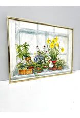 Framed Watercolor Style Print, sgnd Barbara Kauffmann-Locke, 153/350