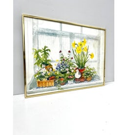 Framed Watercolor Style Print, sgnd Barbara Kauffmann-Locke, 153/350