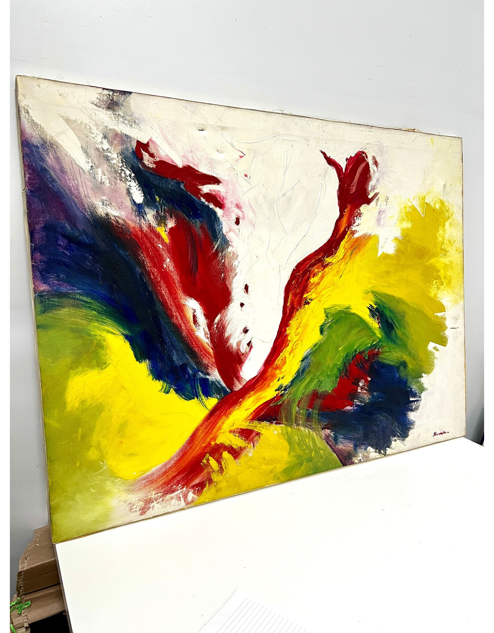 Splash!, painting on canvas, sgnd Bernstein