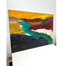 River & Plateau, painting on canvas