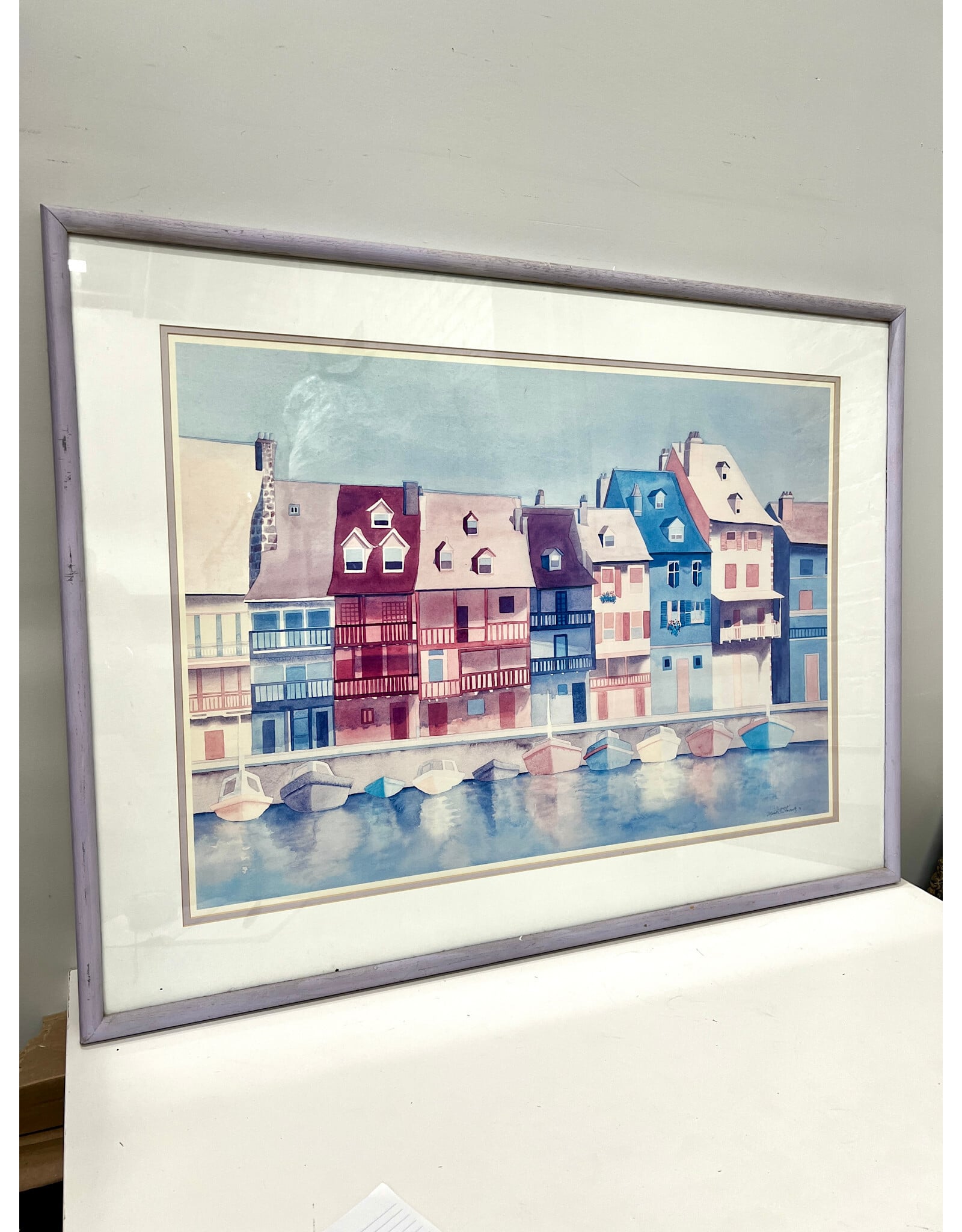 Argentat by Elizabeth Horowitz, framed vintage poster