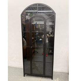 Belmont Black Arched Metal Cabinet by Four Hands