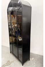 Belmont Black Arched Metal Cabinet by Four Hands