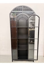 Belmont Black Arched Metal Cabinet by Four Hands