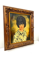 The Higher the Hair..., framed painting on canvas
