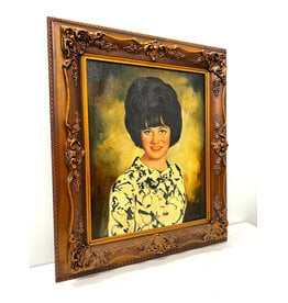 The Higher the Hair..., framed painting on canvas
